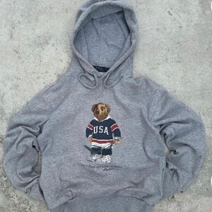 Polo Usa Hockey Bear Hoodie